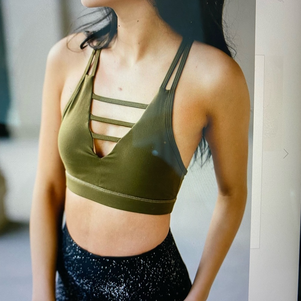 NWT Zyia Grid Bra - Olive